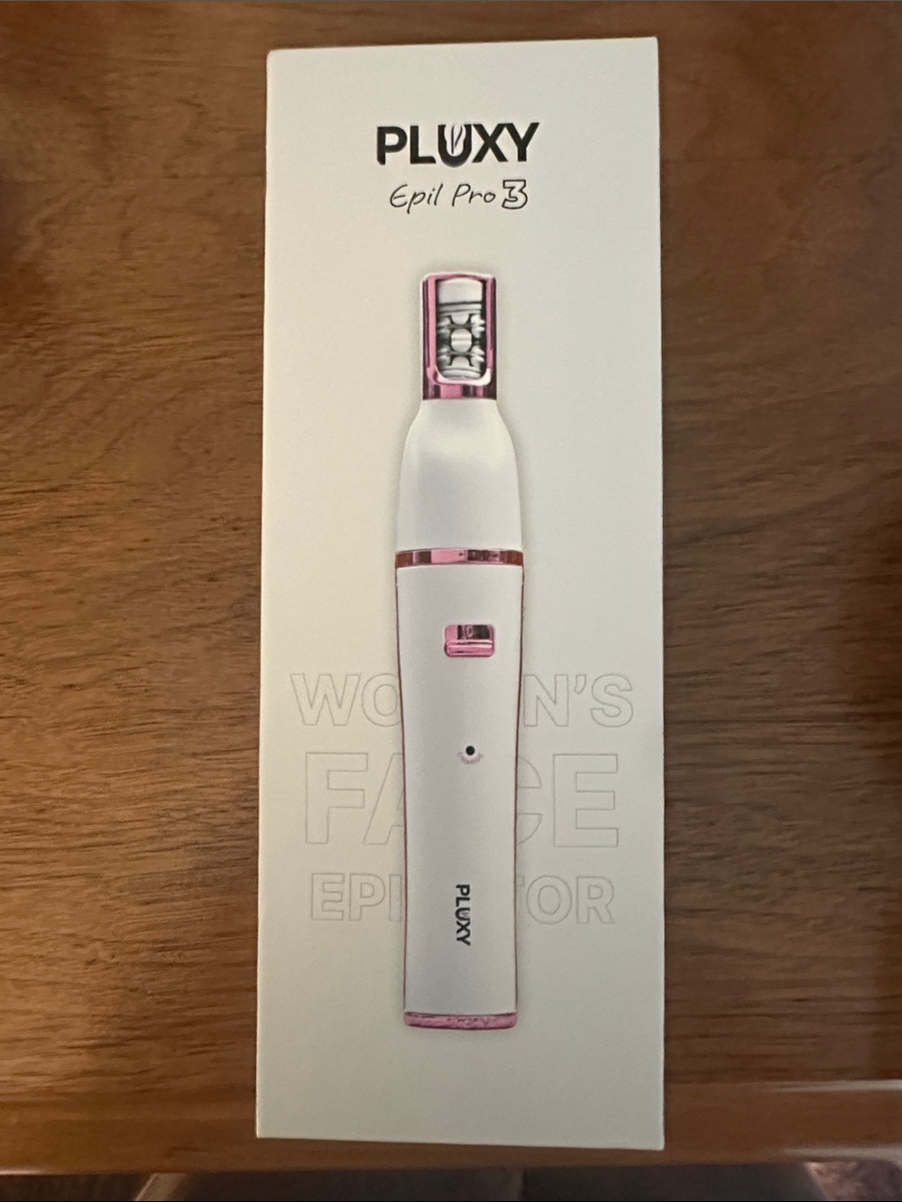 Lux White Facial Epilator with Pink Trim
